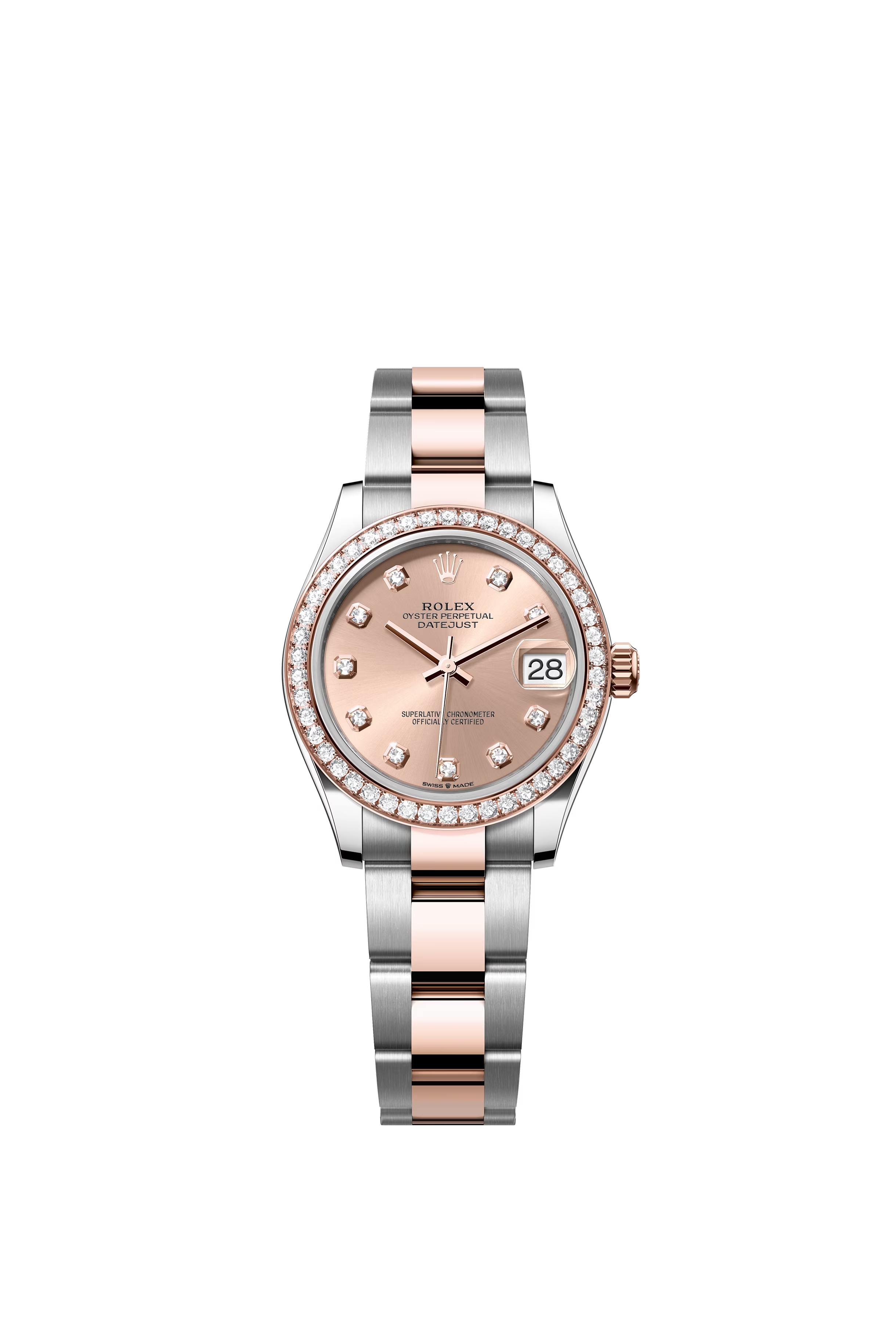 Rolex Rose Gold Diamond Dial, Two-Tone Datejust 31mm 2023 NEW