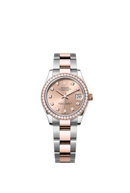 Rolex Rose Gold Diamond Dial, Two-Tone Datejust 31mm / 2023 NEW (UNWORN W/CARD 05-24-2023)